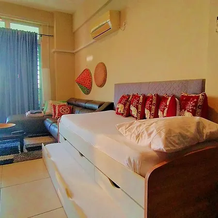 Apartment In Central Jb With Sea View, City View, Balcony, Free Wifi And Free Parking Johor Bahru Exterior photo